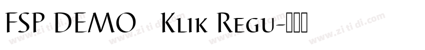 FSP DEMO   Klik Regu字体转换